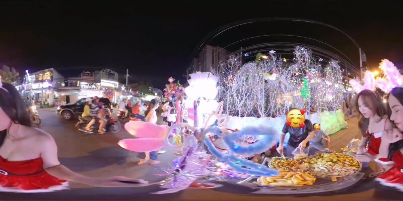 VR資源網 2020 年聖誕節 - 聖誕老人嬰兒嘗試街頭食品可以看，但不能觸摸寵物和 Bae