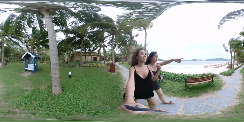 VR 360°荒島上的兩個辣妹可以看，但不能觸摸寵物和Bae